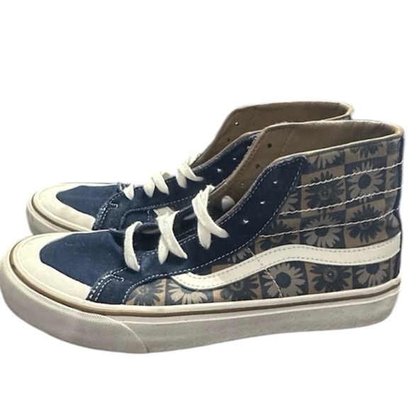 Vans SK8-Hi 138 Decon High Top Unisex Blue White Floral Lace Up Sneakers - Picture 6 of 8